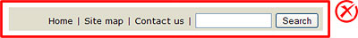 Incorrect implementation of site utilities (Home link incorrectly added, help is missing) Correct implementation of site utilities