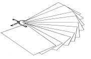 Illustration of paper that has been fanned out